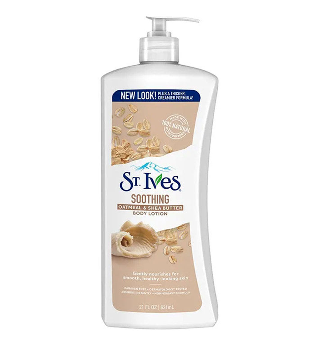 لوسیون بدن St. Ives مدل Soothing Apaisante حجم ۶۲۱ میلی‌لیتر حاوی شی باتر و جو دوسر